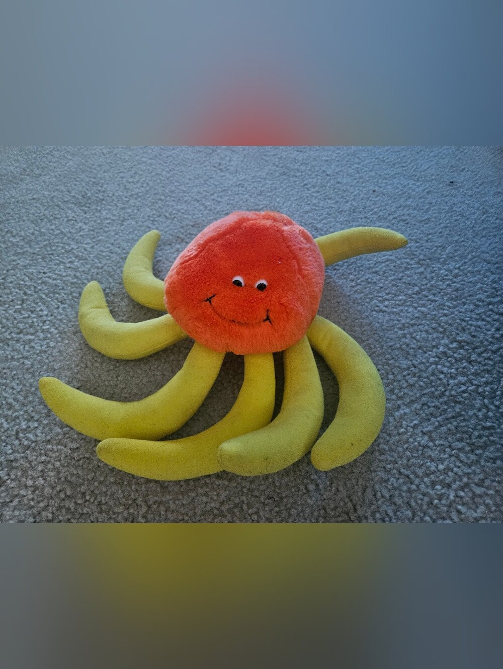 Vintage 1980s DOLE Bananimal Bananapus Plush Stuffed Animal Spider Orane Yellow